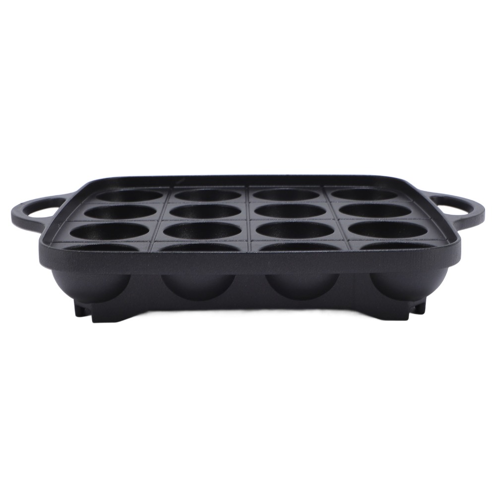 Takoyaki Pan Cast - Padella Versatile per Takoyaki Nera in