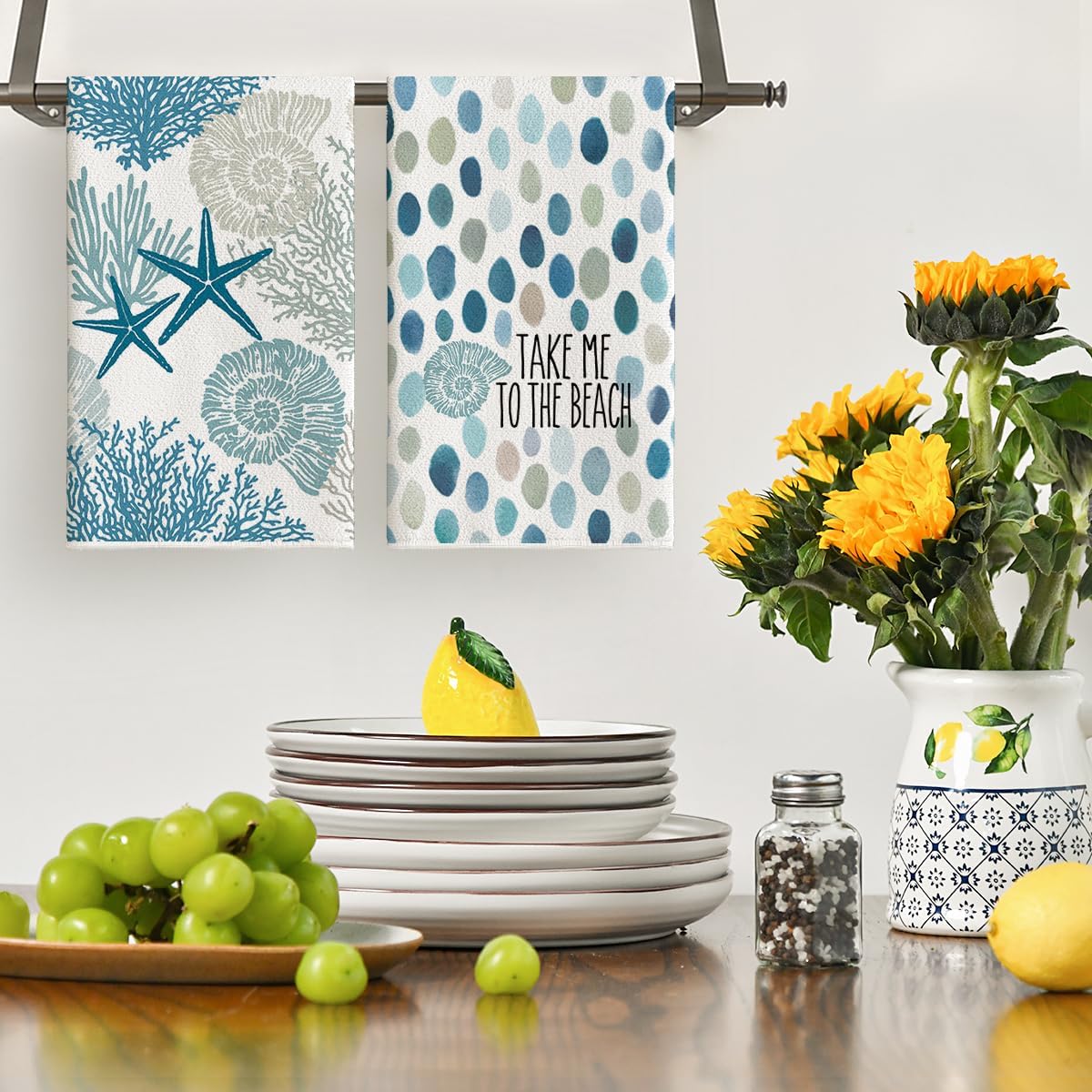 Set di 4 strofinacci da cucina - Home Cooking Is The Best recensione e prezzo