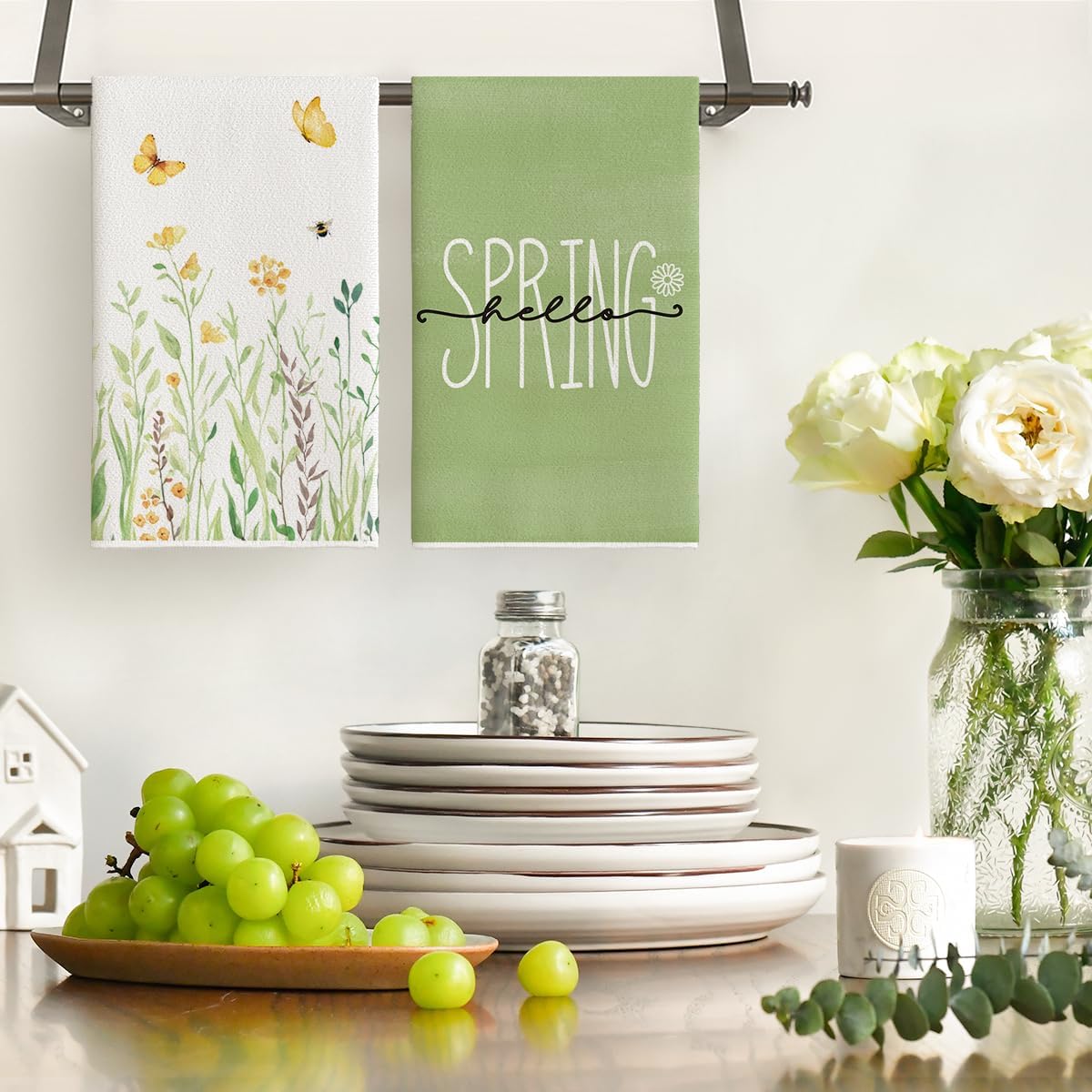 Set di 4 strofinacci da cucina - Home Cooking Is The Best recensione e prezzo